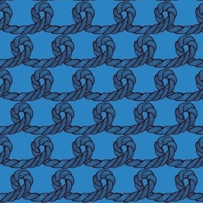nautical rope, loops bright blue small