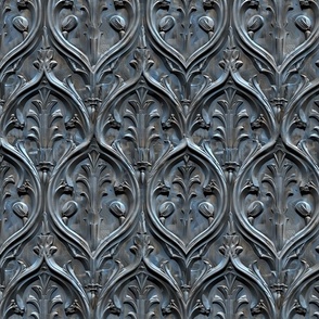 Midnight Gothic Fleur-de-lis Pattern