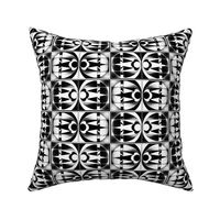 Medium Scale // Black and White Contrasting Shapes Abstract Graphic Print 