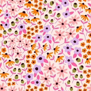 Sweet Flowing Wildflower Fields - Pink and Lavender
