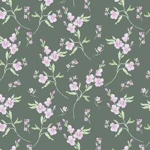 Pastel purple and Green Cottage Blossoms