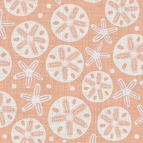 Medium Print Starfish and Sand Dollars Blender - Monochromatic Peach Fuzz