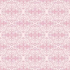 Doodle Tiles - Rose on Blush - small