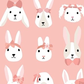 Cute Easter Bunnies and Bows - 3 inch