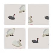 Minimalism Swans 18x18
