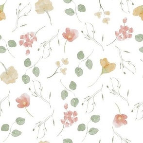 Dainty soft watercolor florals