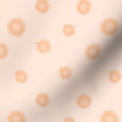 Small ditsy daisies in peach tones