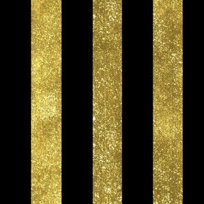 Textured Classic Stripes -  Black Gold - Large