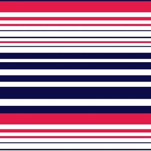 Simple striped pattern red blue stripes on white background