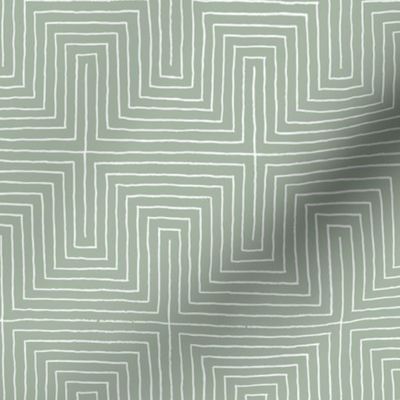 Minimalist Maze - Sage Green - Small