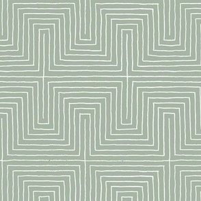 Minimalist Maze - Sage Green - Small