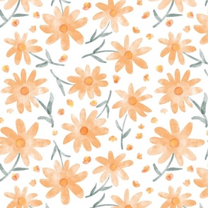 Warm Orange Spring Bloom - Cheerful Seasonal Design 