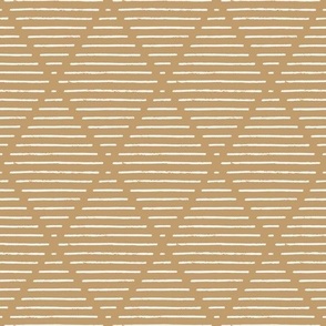 Brushstroke Lines and Diamonds: Hand-Drawn Symmetrical Pattern in Neutral Tones SMALL SCALE