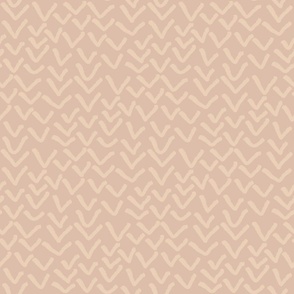 Small Hand Drawn Lines V Shapes Organic Textured Japandi Style Minimalist Coordinate in Light and Medium Cinnamon 