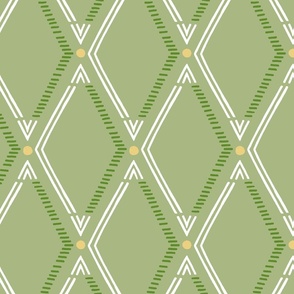 simplicity diamond geometric/spring green/large