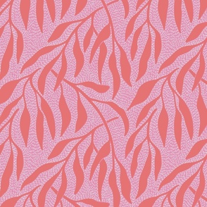 minimal branches/vibrant pink and red/medium