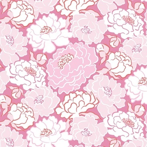 summer peonies /vibrant pink 2/large