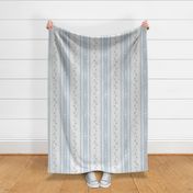 Delicate French Ticking with Woven Texture - duck egg blue