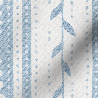 Delicate French Ticking with Woven Texture - cornflower blue 