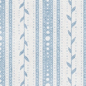 Delicate French Ticking with Woven Texture - cornflower blue 