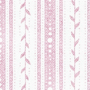 Delicate French Ticking with Woven Texture - coquette pink 