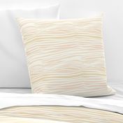 Neutral Contours painted Horizontal stripes cream peach by Jac Slade