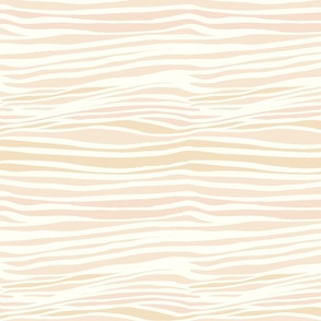 Neutral Contours painted Horizontal stripes cream peach by Jac Slade