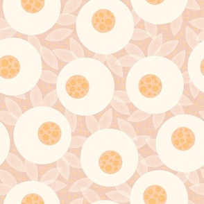 warm minimalistic floral on taupe