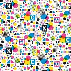 S / CMYK halftone dots and print marks