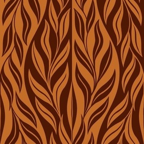 Warm minimalist african leaves