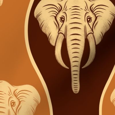 African elephant - warm minimalism