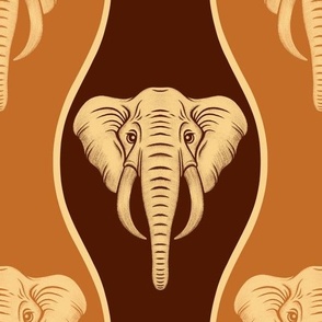 African elephant - warm minimalism