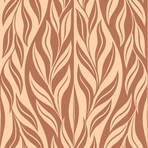 Warm minimalist african leaves