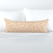 Vermilion and cream organic dots medium