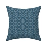 Abstract geometric kelim plaid design - moroccan traditional cloth pattern moody blue 