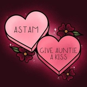 Give Auntie a kiss -large