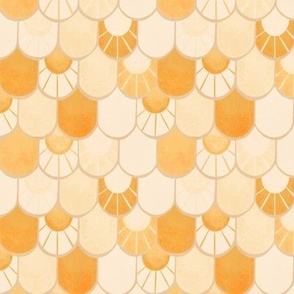 Golden Hour - Sunshine Mosaic Tiles (Tiny Scale)