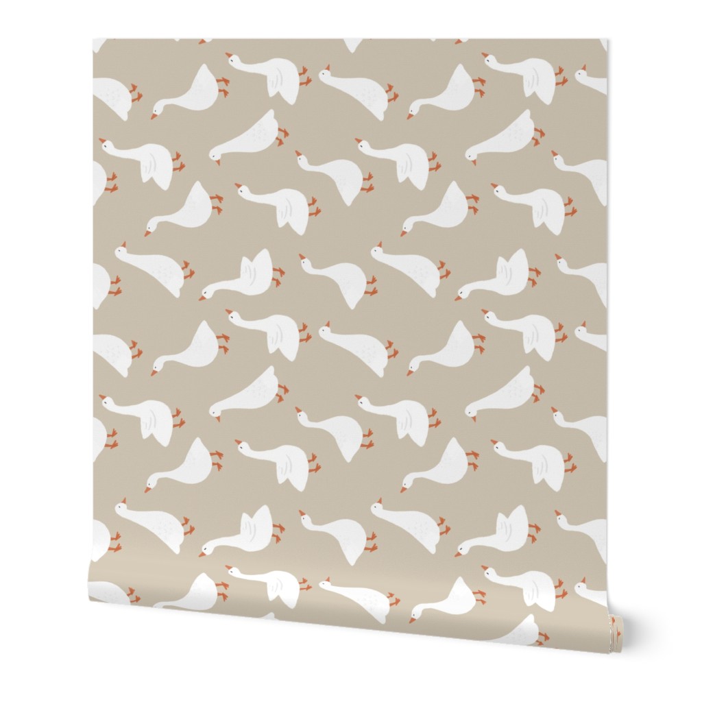 rotated linen geese