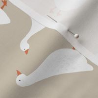 rotated linen geese