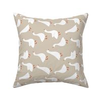rotated linen geese