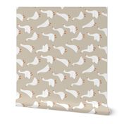 rotated linen geese