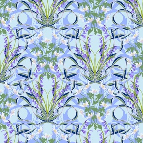 Walk with Me Pale Blue bluebells - (Original scale) - Bluebell Woods Collection