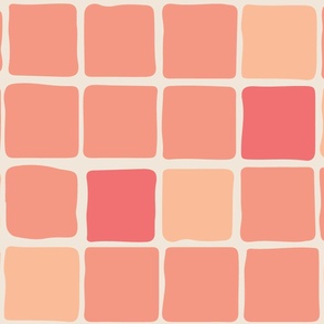 Quirky Tiles - Warm Sunset - Extra Large