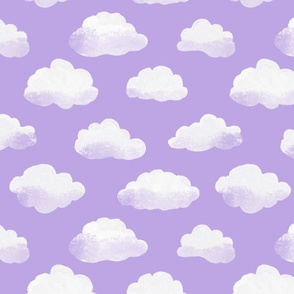 Lilac fluffy clouds