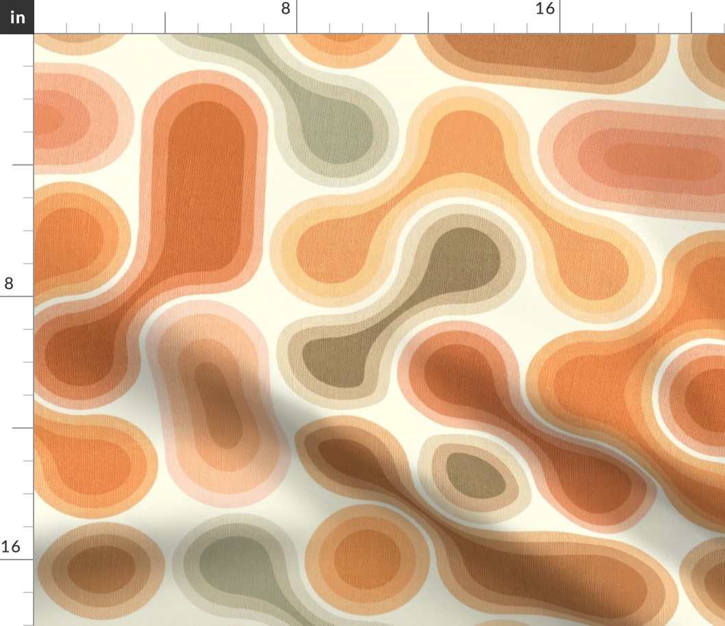 Retro Topographic Dot Design