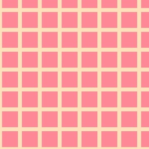 Retro-tennis-grid-vintage-beige-lines-on-soft-1960s-light-pink-XL-jumbo