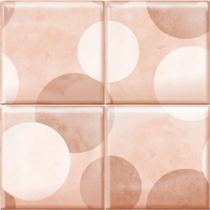 6" Chocolate Confetti Faux Ceramic Tile -- Warm minimalism brown faux tile -- 6" Faux Tile Spots and Dots