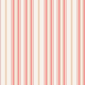 Coastal Chic Stripes in Soft Peach, Coral and Sand