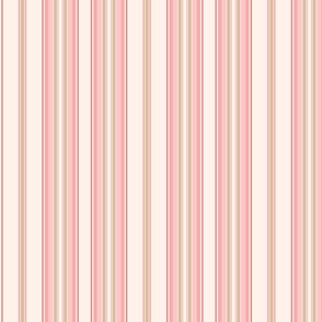 Coastal Chic Stripes in Soft Rose Pink, Salmon and Sand
