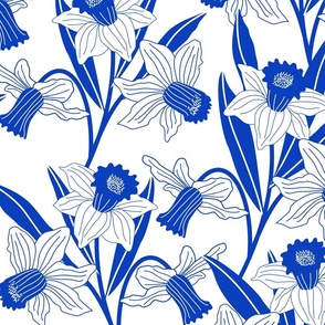 Daffodils Blue White